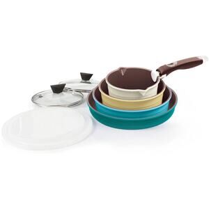 Midas Multi Color 9pc Set, Detachable Handle(Misty Forest) NWT